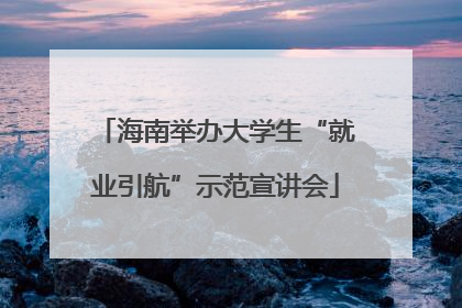 海南举办大学生“就业引航”示范宣讲会