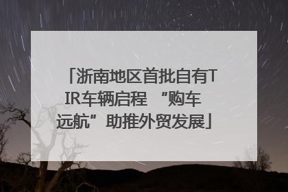 浙南地区首批自有TIR车辆启程 “购车远航”助推外贸发展
