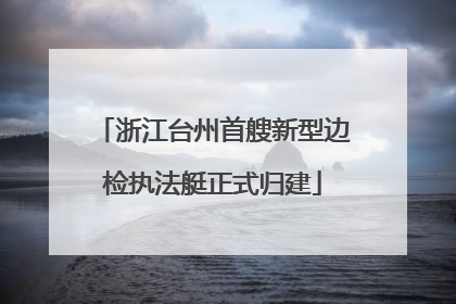 浙江台州首艘新型边检执法艇正式归建