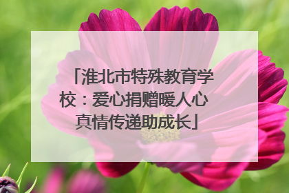 淮北市特殊教育学校：爱心捐赠暖人心 真情传递助成长