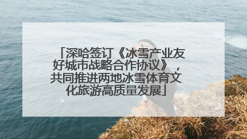 深哈签订《冰雪产业友好城市战略合作协议》，共同推进两地冰雪体育文化旅游高质量发展