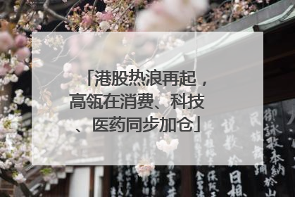 港股热浪再起，高瓴在消费、科技、医药同步加仓