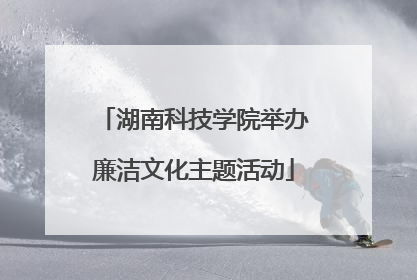 湖南科技学院举办廉洁文化主题活动