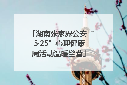 湖南张家界公安“5·25”心理健康周活动温暖警营