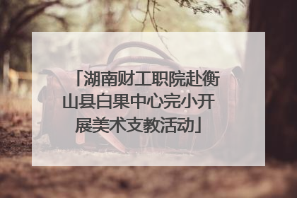 湖南财工职院赴衡山县白果中心完小开展美术支教活动