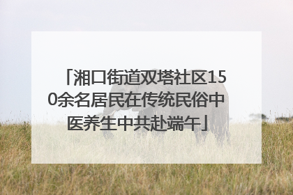 湘口街道双塔社区150余名居民在传统民俗中医养生中共赴端午