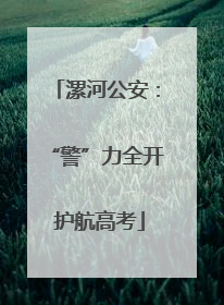漯河公安：“警”力全开 护航高考