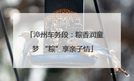 漳州车务段：粽香润童梦 “粽”享亲子情