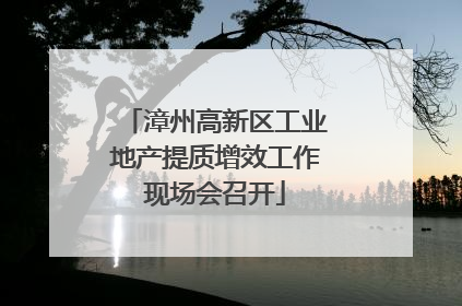 漳州高新区工业地产提质增效工作现场会召开
