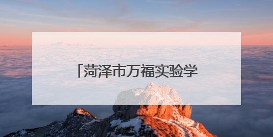 菏泽市万福实验学校教师招聘公告
