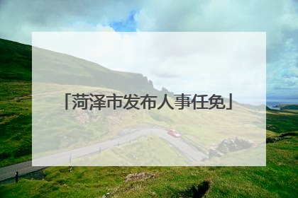 菏泽市发布人事任免