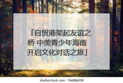 自贸港架起友谊之桥 中美青少年海南开启文化对话之旅