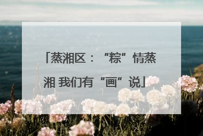 蒸湘区：“粽”情蒸湘 我们有“画”说