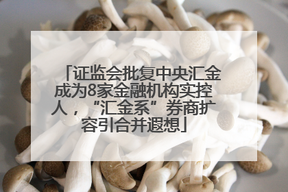 证监会批复中央汇金成为8家金融机构实控人，“汇金系”券商扩容引合并遐想