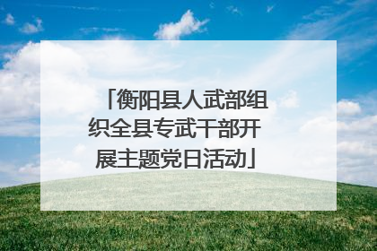 衡阳县人武部组织全县专武干部开展主题党日活动