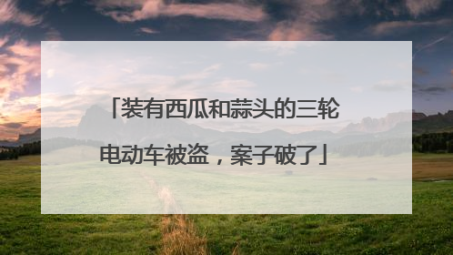 装有西瓜和蒜头的三轮电动车被盗，案子破了