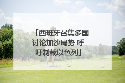 西班牙召集多国讨论加沙局势 呼吁制裁以色列