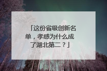 这份省级创新名单，孝感为什么成了湖北第二？
