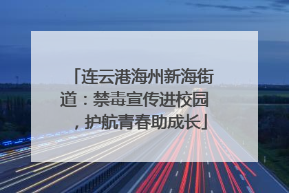 连云港海州新海街道：禁毒宣传进校园，护航青春助成长