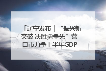 辽宁发布｜“振兴新突破 决胜勇争先”营口市力争上半年GDP增长6%左右
