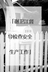 谢卫江督导检查安全生产工作