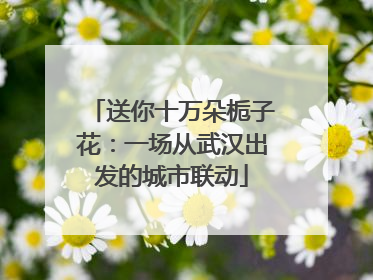 送你十万朵栀子花：一场从武汉出发的城市联动