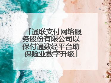 通联支付网络服务股份有限公司以保付通数经平台助保险业数字升级