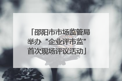 邵阳市市场监管局举办“企业评市监”首次现场评议活动