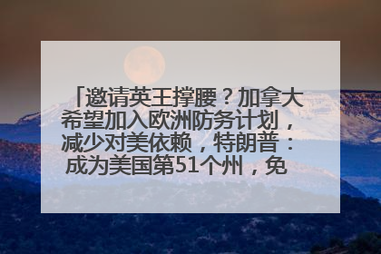 邀请英王撑腰？加拿大希望加入欧洲防务计划，减少对美依赖，特朗普：成为美国第51个州，免费用“金穹”