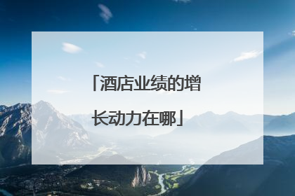 酒店业绩的增长动力在哪
