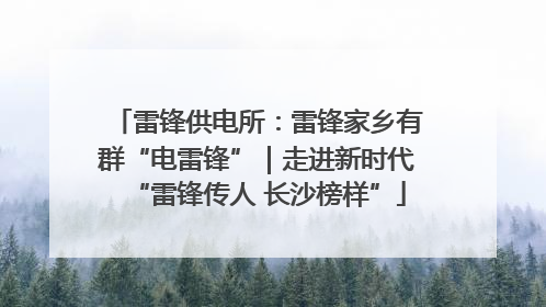 雷锋供电所：雷锋家乡有群“电雷锋”｜走进新时代“雷锋传人 长沙榜样”