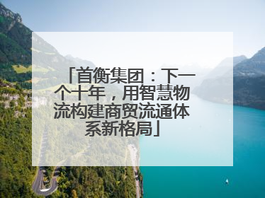 首衡集团：下一个十年，用智慧物流构建商贸流通体系新格局