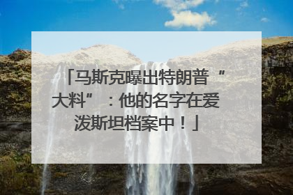 马斯克曝出特朗普“大料”：他的名字在爱泼斯坦档案中！