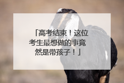 高考结束！这位考生最想做的事竟然是带孩子！