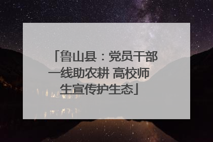 鲁山县：党员干部一线助农耕 高校师生宣传护生态