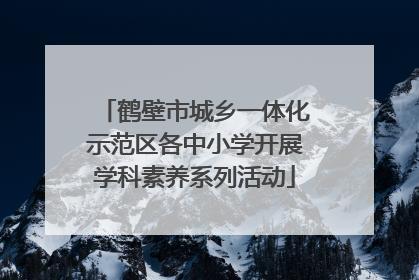 鹤壁市城乡一体化示范区各中小学开展学科素养系列活动