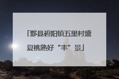 黟县碧阳镇五里村盛夏桃熟好“丰”景