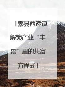 黟县西递镇解锁产业“丰景”里的共富方程式