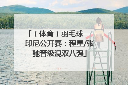 （体育）羽毛球——印尼公开赛：程星/张驰晋级混双八强