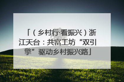 （乡村行·看振兴）浙江天台：共富工坊“双引擎”驱动乡村振兴路