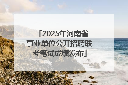2025年河南省事业单位公开招聘联考笔试成绩发布