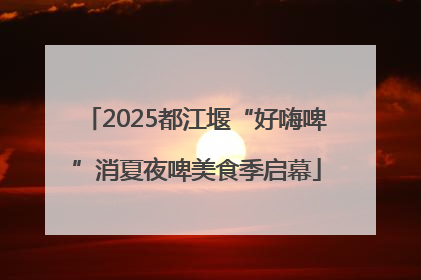 2025都江堰“好嗨啤”消夏夜啤美食季启幕