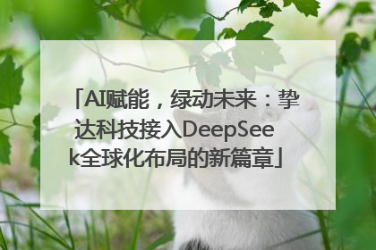 AI赋能，绿动未来：挚达科技接入DeepSeek全球化布局的新篇章