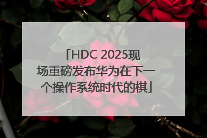 HDC 2025现场重磅发布华为在下一个操作系统时代的棋